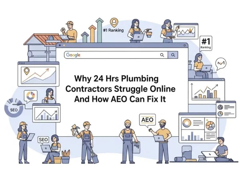 24 hrs plumbing seo illustration.