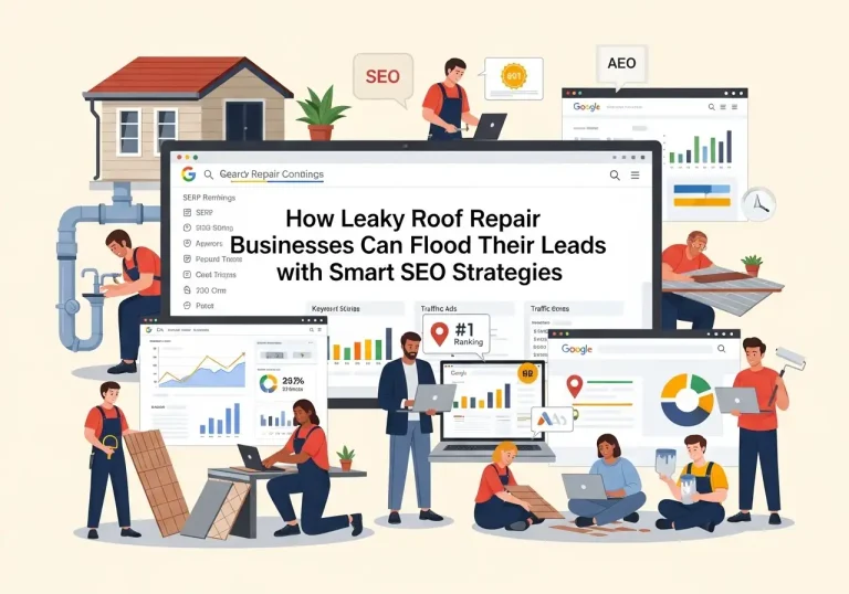 leaky roof repair seo strategy.
