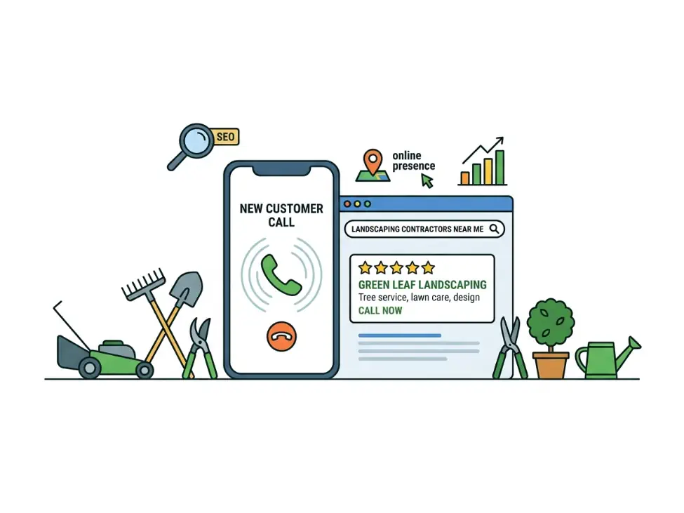 lawn care customer local seo.