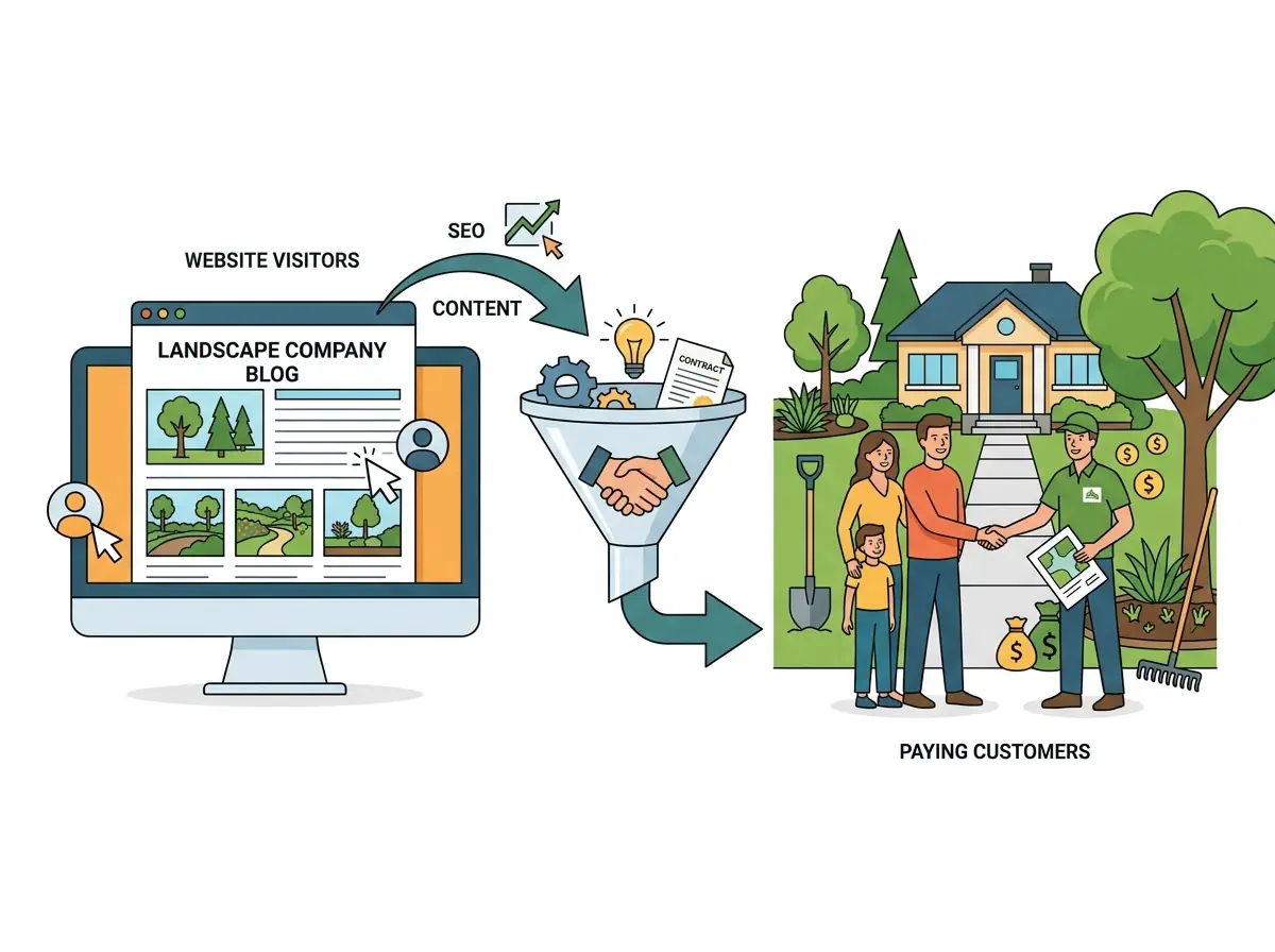 landscape company blogs for seo leads.